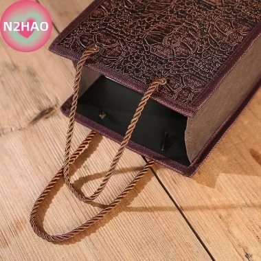 Túi quà tặng rượu vang N2HAO - Da chống rò rỉ, dây rút, tay cầm, tái sử dụng, du lịch, Giáng sinh - 73,548 VND