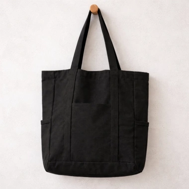 Túi Tote Canvas Khóa Miệng, Ngăn Phụ, Đeo Vai Thời Trang Đựng A4 & Laptop - 79k 8
