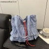 Túi Tote Cotton kẻ sọc xinh xắn, xếp nếp dung tích lớn, túi đeo vai thời trang nữ - Quà tặng lý tưởng 4
