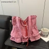 Túi Tote Cotton kẻ sọc xinh xắn, xếp nếp dung tích lớn, túi đeo vai thời trang nữ - Quà tặng lý tưởng 6