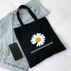 Túi tote vải bố cotton khóa GD Peaceminusone hoa cúc đựng A4 - 69.000₫ 3