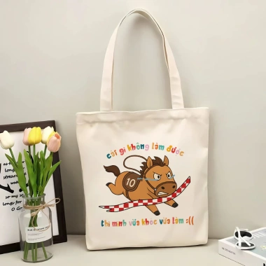 Túi Tote Vải Bố Mã Tiểu Dã – Đeo Vai Đi Học Đi Chơi Đựng A4, Giá 49.000đ 2