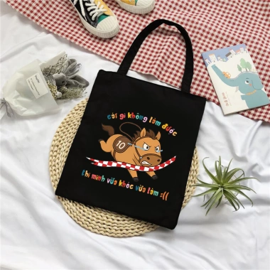 Túi Tote Vải Bố Mã Tiểu Dã – Đeo Vai Đi Học Đi Chơi Đựng A4, Giá 49.000đ 3