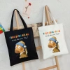 Túi tote vải canvas Mã Tiểu Dã - Đeo vai thời trang, vừa A4, giá 49.000₫