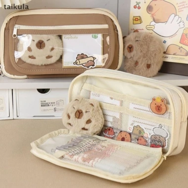Túi Vải Dễ Thương Capibala Hộp Đựng Bút Chì Chống Bẩn, Tích Lớn, Giá 50.436₫