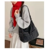 Túi Vải Denim Nữ Retro Khâu Nhật Bản Tote Đeo Vai Phong Cách Học Sinh Đại Học 6