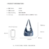 Túi Vải Denim Nữ Retro Khâu Nhật Bản Tote Đeo Vai Phong Cách Học Sinh Đại Học 7