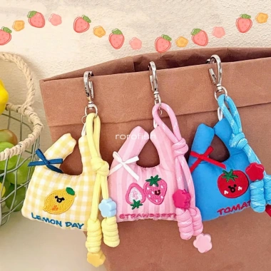 Túi vải mini treo móc khóa - Túi balo hình cà chua, chỉ 32.000₫ giảm giá