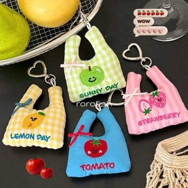 Túi vải mini treo móc khóa - Túi balo hình cà chua, chỉ 32.000₫ giảm giá