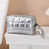 Túi xách EBINLANDS vải Cotton mềm, túi trang điểm cỡ lớn, đệm phồng, dây kéo cho nữ 112k