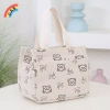 Túi xách vải nhung hoạt hình dễ thương đa năng cho nhân viên văn phòng – Tote Bento VN, phù hợp bữa trưa 3