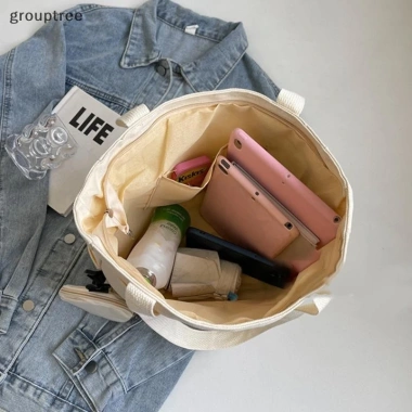 Túi xách vải thêu GroupTree tote, dung tích lớn, cho nữ bé gái - 140.076 VND 6