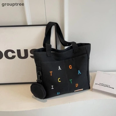 Túi xách vải thêu GroupTree tote, dung tích lớn, cho nữ bé gái - 140.076 VND 10