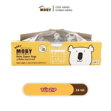 Túi Zip đa năng Moby 24 túi trong 1 hộp KT 26x26,5x8cm - Giá chỉ 150.000 VND