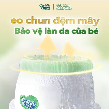 Tushie Treats Bỉm Quần Dán Trẻ Em Cao Cấp Nhật Bản 100 miếng 1.000ml Thấm Hút Size NB-3XL Giá 207.000₫