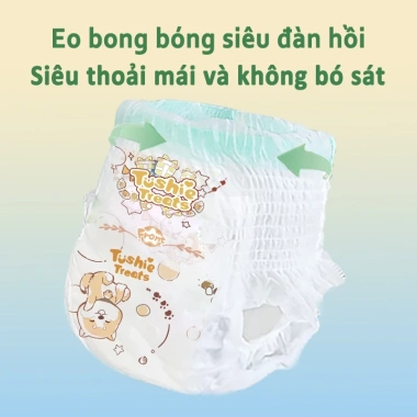 Tushie Treats Bỉm Quần Trẻ Em Cao Cấp Form Chữ Q, Tinh Dầu Sơn Trà, Đệm Mây, Size NB-S-M-L-XL-2XL-3XL, Giá 105k 6