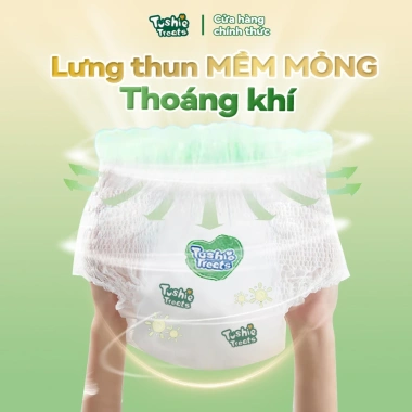 Tushie Treats Tã/Quần Siêu Mỏng Eo Đệm Mây Công Nghệ Nhật Bản Size NB-XXXL 105k 4 Tushie Treats Tã/Quần Siêu Mỏng Eo Đệm Mây Công Nghệ Nhật Bản Size NB-XXXL 105k 4