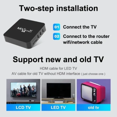 TV Box Android MXQ Pro 4K 5G 1GB+8GB - Máy phát đa phương tiện 4 nhân, hỗ trợ 4K HD 3D, giảm còn 370.000₫
