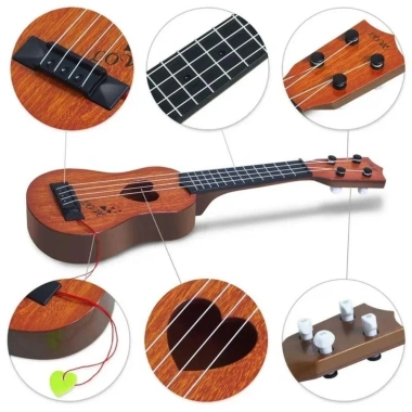 Ukulele 4 dây MAOYE66SY - Đồ chơi nhạc cụ mô phỏng, dây điều chỉnh, guitar nhỏ bền bỉ cho trẻ 4