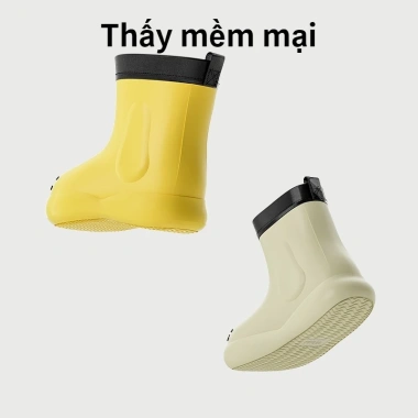 Ủng đi mưa Cheerful Mario - Chống trượt, chống thấm, họa tiết hoạt hình dễ thương 4