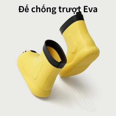 Ủng đi mưa Cheerful Mario - Chống trượt, chống thấm, họa tiết hoạt hình dễ thương 7