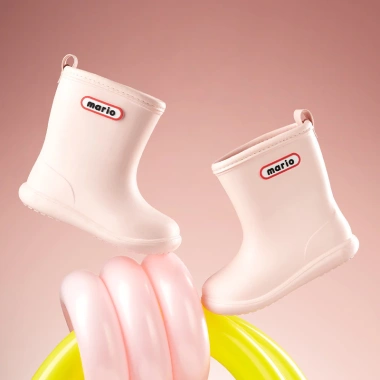 Ủng đi mưa Mario Burgundy bé gái - Giày bốt EVA cao su đồng nhất, êm chân nhẹ 6