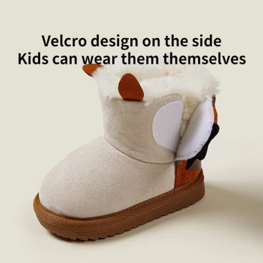 Ủng đi tuyết CHEERFUL MARIO lót cashmere không thấm nước, chống trượt mùa đông trẻ em
