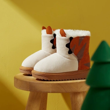 Ủng đi tuyết CHEERFUL MARIO lót cashmere không thấm nước, chống trượt mùa đông trẻ em