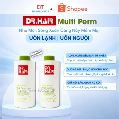 Uốn Lạnh DR.HAIR Hydra Natural Multi Perm 500ml - Sóng Xoăn Căng Nảy Mềm Mại, Nhẹ Mùi, Giá 110k