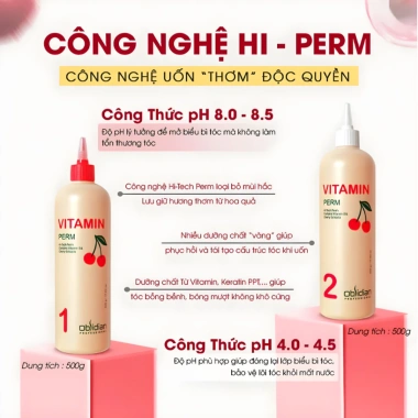 Uốn Lạnh Vitamin Perm Obsidian 150ml/500ml - Giải Pháp Công Nghệ Cao Phục Hồi Tóc, Giá 150.000 VND
