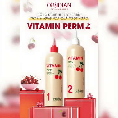 Uốn Lạnh Vitamin Perm Obsidian 150ml/500ml - Giải Pháp Công Nghệ Cao Phục Hồi Tóc, Giá 150.000 VND