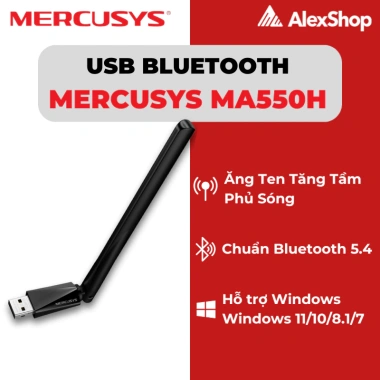 USB Bluetooth 5.4/5.3 Mercusys MA550H MA530 – Kết nối nhanh PC & Laptop, Giá 96.000₫