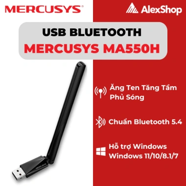 USB Bluetooth 5.4/5.3 Mercusys MA550H MA530 – Kết nối nhanh PC & Laptop, Giá 96.000₫ 10 USB Bluetooth 5.4/5.3 Mercusys MA550H MA530 – Kết nối nhanh PC & Laptop, Giá 96.000₫ 10