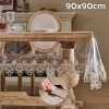 Vải bàn ăn ROLY - Khăn ren thêu trong suốt, tấm chạy bàn kính mềm, chống dầu, chống thấm nước - Giá ưu đãi 197.424₫ 10