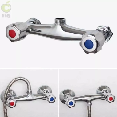 Van đầu vào nước ROLY Out - Van trộn kim loại nóng lạnh, điều khiển đôi, treo tường, giảm giá 276,320₫