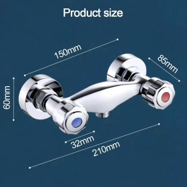 Van đầu vào nước ROLY Out - Van trộn kim loại nóng lạnh, điều khiển đôi, treo tường, giảm giá 276,320₫