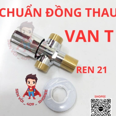 Van T Van Xi-e Chia Nước cho vòi xịt vệ sinh, bồn cầu inox 304 - T2 T, cầu ba ngã có khóa, giá 32.100₫ 7