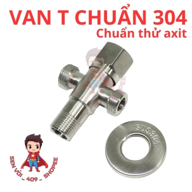 Van T Van Xi-e Chia Nước cho vòi xịt vệ sinh, bồn cầu inox 304 - T2 T, cầu ba ngã có khóa, giá 32.100₫ 9
