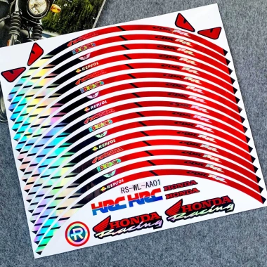 Vành phản quang 17-18 inch Hub Motorsport RR Laser Decal cho Honda CBR, Wave 3 Vành phản quang 17-18 inch Hub Motorsport RR Laser Decal cho Honda CBR, Wave 3