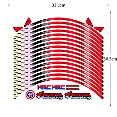 Vành phản quang 17-18 inch Hub Motorsport RR Laser Decal cho Honda CBR, Wave