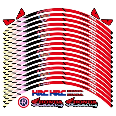 Vành phản quang 17-18 inch Hub Motorsport RR Laser Decal cho Honda CBR, Wave 9 Vành phản quang 17-18 inch Hub Motorsport RR Laser Decal cho Honda CBR, Wave 9