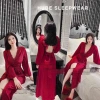 Váy choàng ngủ lụa dài hở ngực ren viền siêu sexy Loại 1 - MocMien cao cấp Xíu Sleepwear