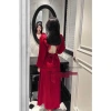 Váy choàng ngủ lụa dài hở ngực ren viền siêu sexy Loại 1 - MocMien cao cấp Xíu Sleepwear 3