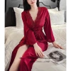 Váy choàng ngủ lụa dài hở ngực ren viền siêu sexy Loại 1 - MocMien cao cấp Xíu Sleepwear 4