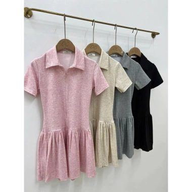 Váy Len Thõ Cổ Bẻ Khoá Chân Xoè Đủ Size 38-65kg Giá Sốc 205k - Ưu Đãi Giảm Giá
