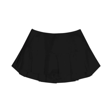Váy ngắn xám mờ Busan Xiaoji Tự Chế, cạp thấp xếp ly, dáng nhỏ giảm giá