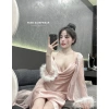 Váy ngủ + áo choàng lụa voan đổ tay dài QC loại 1 - thoải mái sang trọng 495k 7