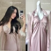 Váy ngủ cao cấp áo choàng lụa voan tay lông rút ngực dài QC Loại 1 Xíu Sleepwear 495k