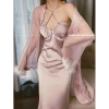 Váy ngủ cao cấp áo choàng lụa voan tay lông rút ngực dài QC Loại 1 Xíu Sleepwear 495k 10