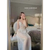 Váy ngủ cao cấp kèm chip, áo choàng voan tơ mỏng xuyên thấu dài béo eo sexy - 355k 7